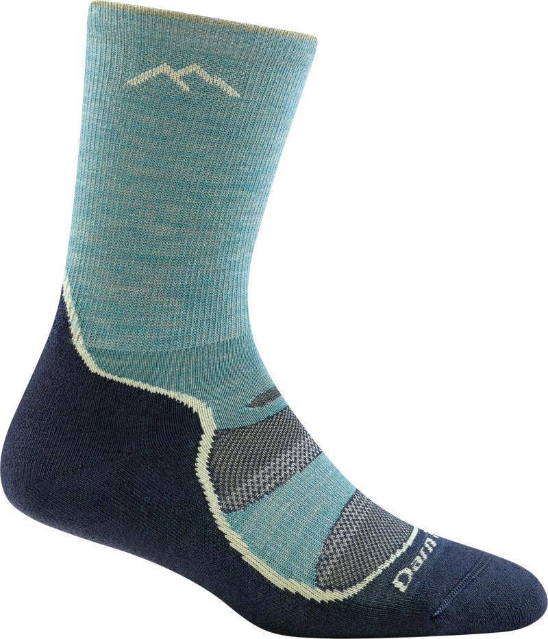 Light Hiker Micro Crew Lightweight Cushion Socks - Womens - aqua 1