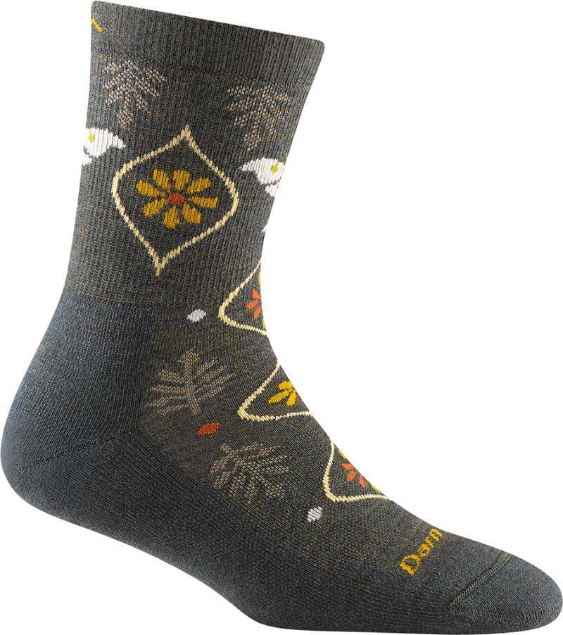 Luna Micro Crew Midweight Cushion Socks - Womens - Forest 1