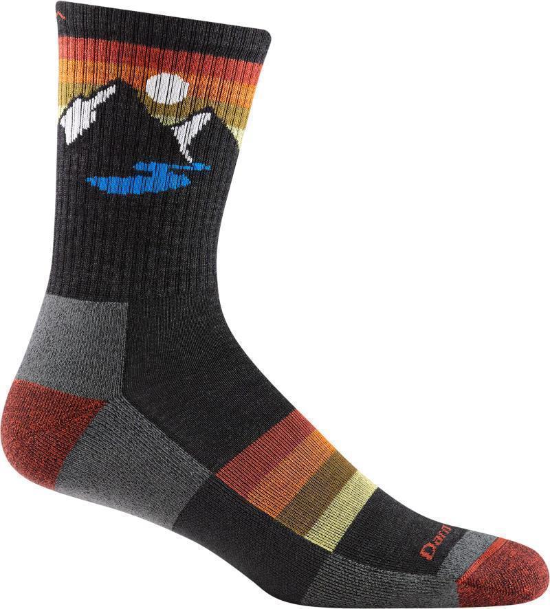 Sunset Ridge Micro Crew Lightweight Cushion Socks - Mens - Charcoal 1