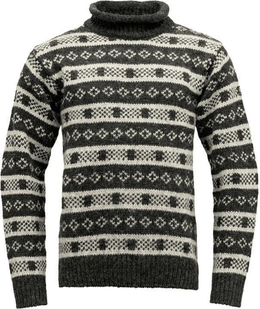 Alnes Wool Roll Neck - Unisex - Anthracite / Grey Melange 1