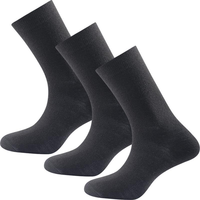 Daily Merino Medium Socks - 3 Pack - Mens - Black 1
