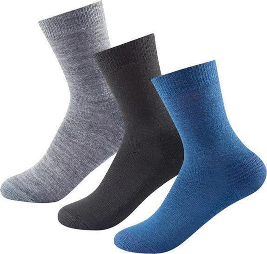 Daily Merino Medium Socks - 3 Pack - Mens - Indigo Mix 1