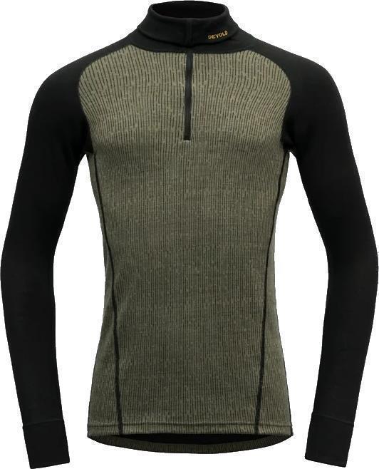 Duo Active Merino 205 LS Zip Neck - Mens - lichen / caviar 1