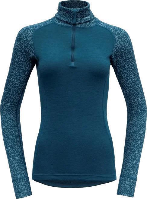 Duo Active Merino 205 LS Zip Neck - Womens - flood 1