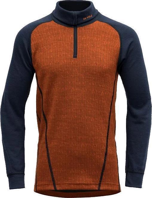 Duo Active Merino Zip Neck - Junior - Flame 1