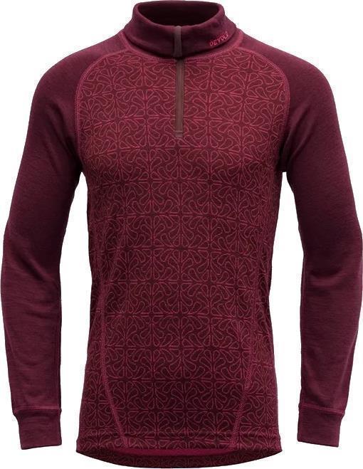 Duo Active Merino Zip Neck - Junior - Port 1