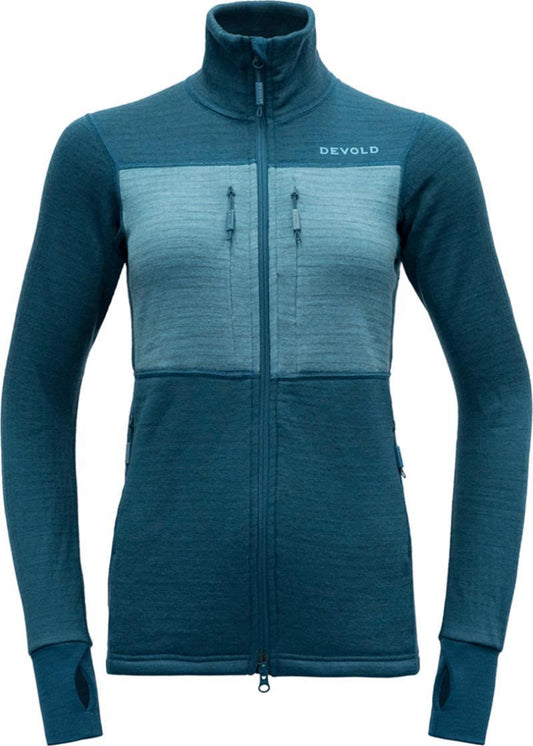 Egga Grid Merino Jacket - Womens - Flood / Moon 1