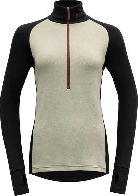 Expedition Merino 235 Zip Neck - Womens - Fog / Caviar 1