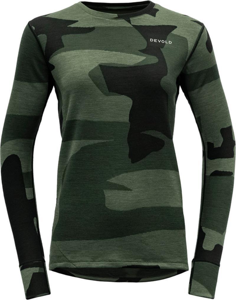 Klovstien Merino LS Shirt, Printed - Womens - Forest 1