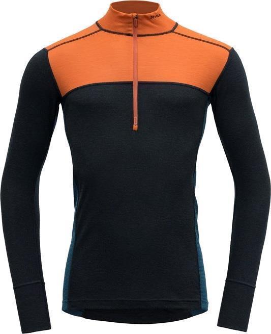 Lauparen Merino 190 Zip Neck - Mens - Flame / Ink / Flood 1