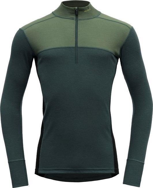 Lauparen Merino 190 Zip Neck - Mens - Forest / Woods / Black 1
