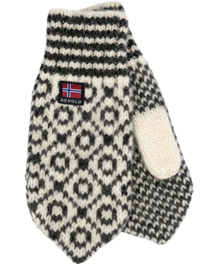 Svalbard Wool Mittens - Off White / Anthracite 1