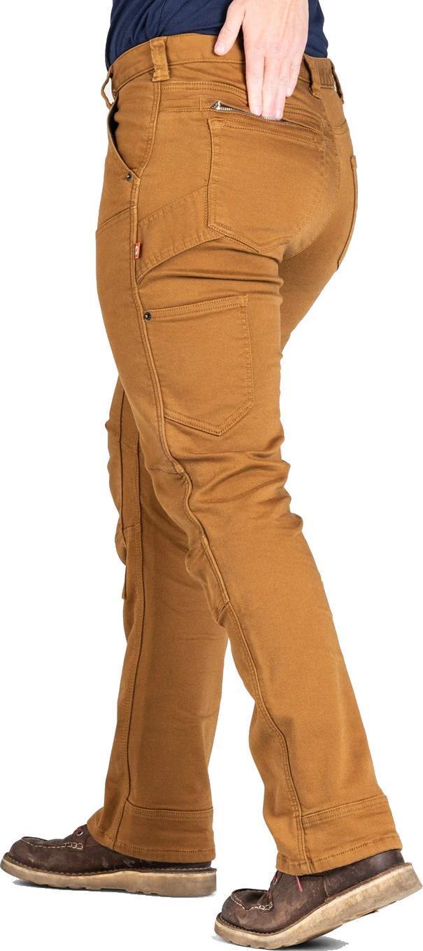 Britt Utility Pants, Thermal, 30" Inseam - Womens - Saddle Brown Thermal Denim 3