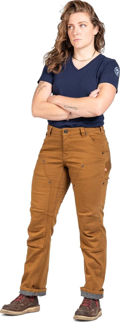Britt Utility Pants, Thermal, 30" Inseam - Womens - Saddle Brown Thermal Denim 4