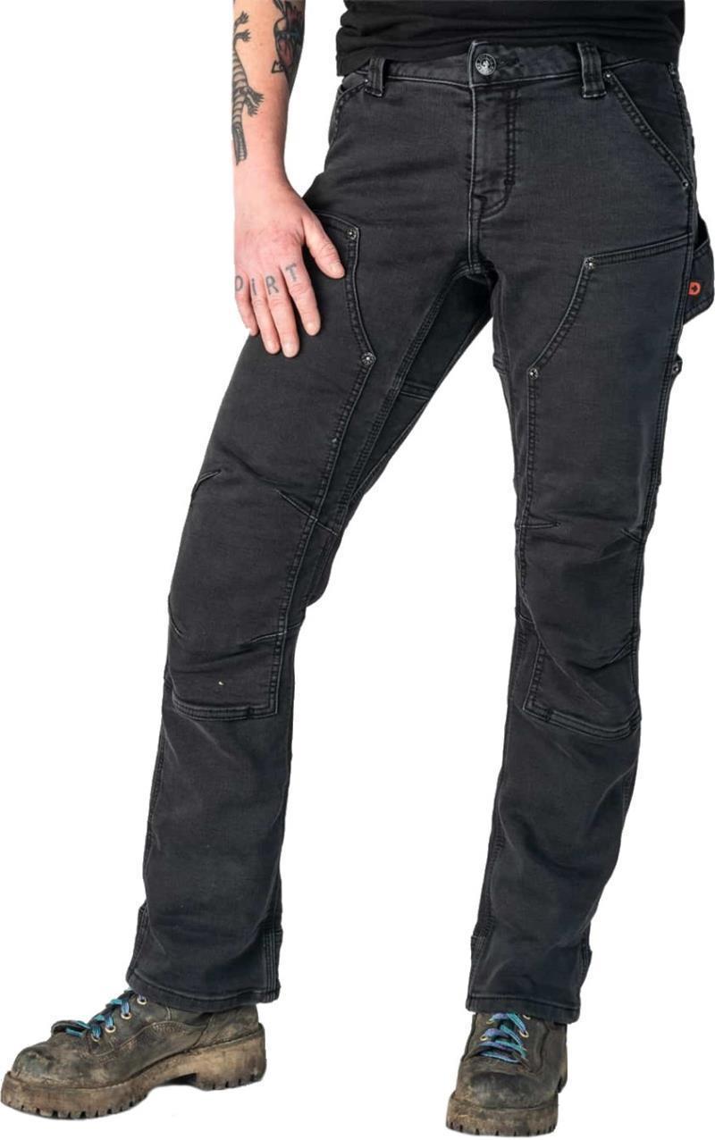 Britt Utility Pants, Thermal, 34" Inseam - Womens - Black Thermal Denim 1
