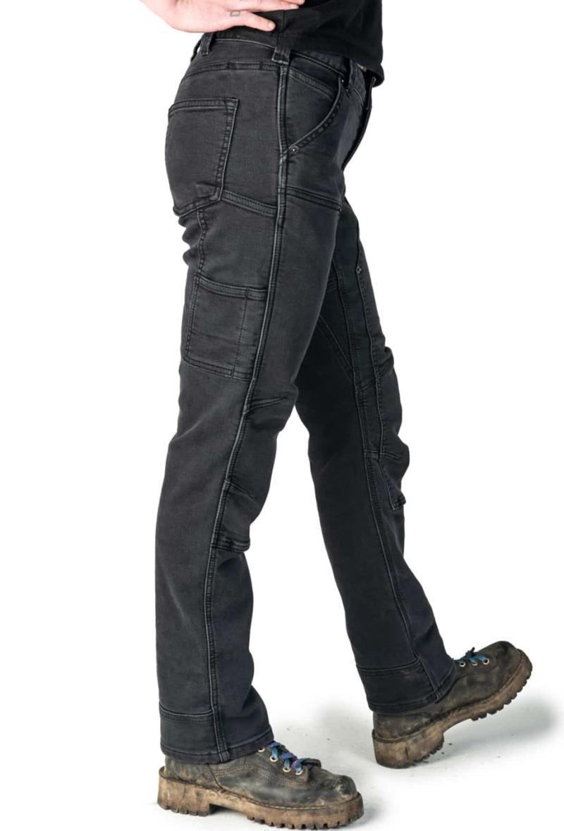 Britt Utility Pants, Thermal, 34" Inseam - Womens - Black Thermal Denim 3