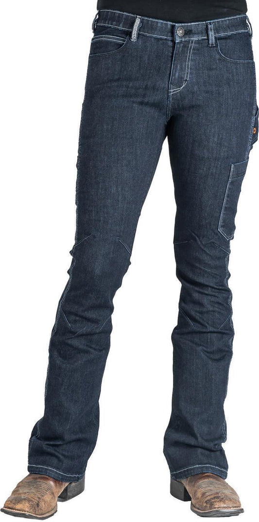 DX Bootcut Pants, Denim, 32" Inseam - Womens - Indigo Denim 1