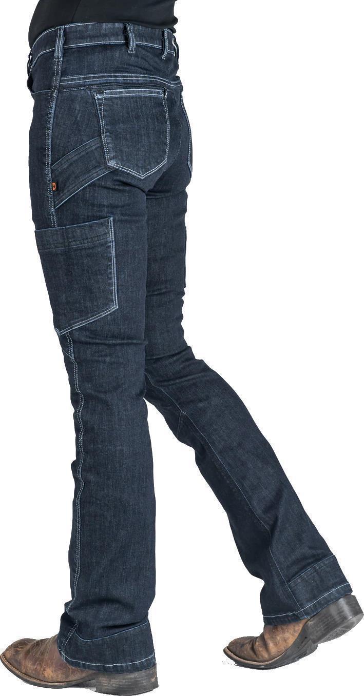 DX Bootcut Pants, Denim, 36" Inseam - Womens - Indigo Denim 2