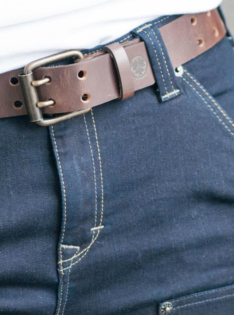 Double Pronged Work Belt - Womens - Dark Brown 2