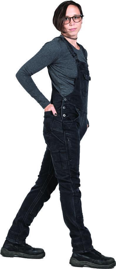 Freshley Dropseat Pants, Thermal, 30" Inseam - Womens - Black Thermal Denim 1