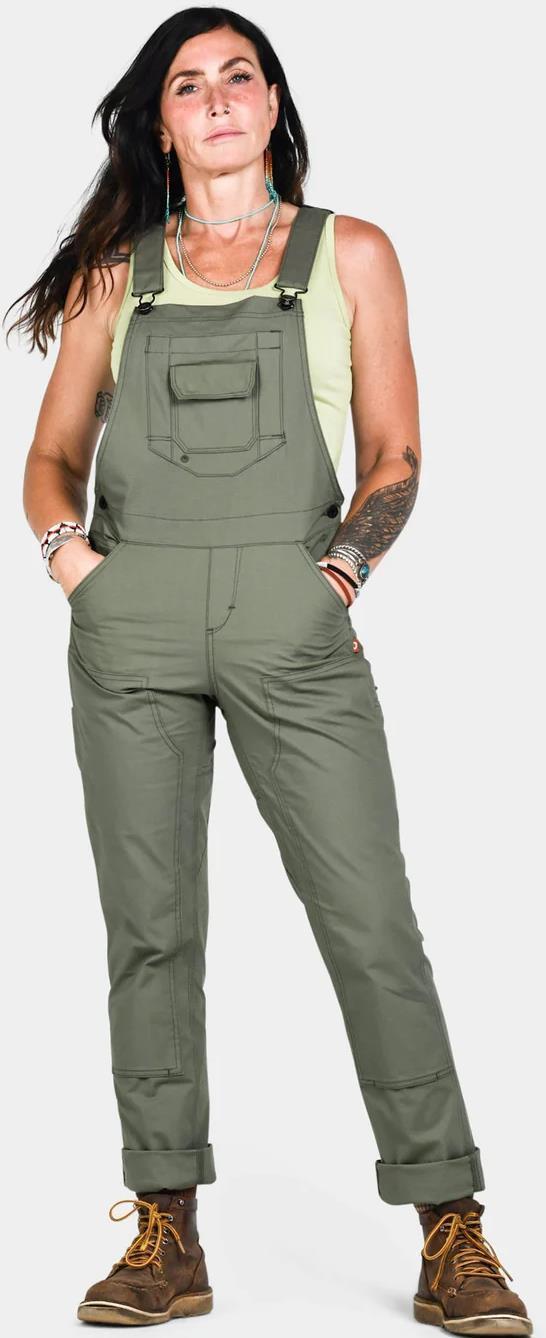 Freshley Overalls, 34" Inseam - Womens - Lichen Green 2