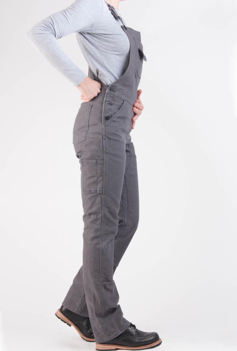 Freshley Overalls, Canvas, 28" Inseam - Womens - Dark Grey Canvas 4