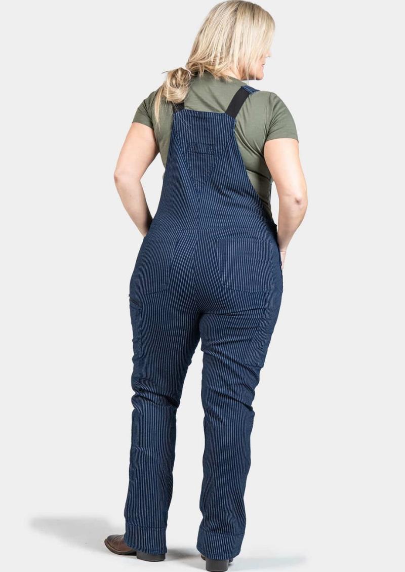 Freshley Overalls, Canvas, 30" Inseam - Womens - Wabash Stripe Canvas 2