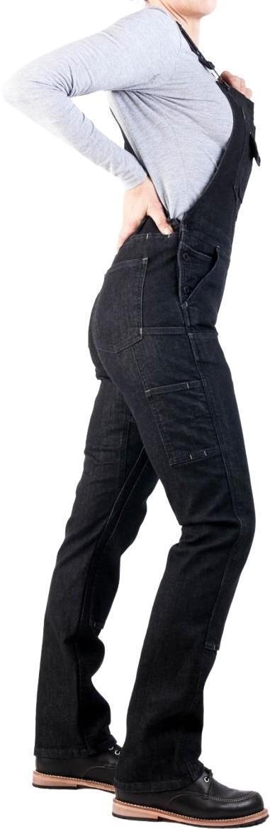 Freshley Overalls, Denim, 32" Inseam - Womens - Heathered Black Denim 4