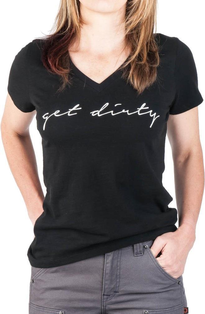 Get Dirty V-Neck Tee - Womens - Black 1