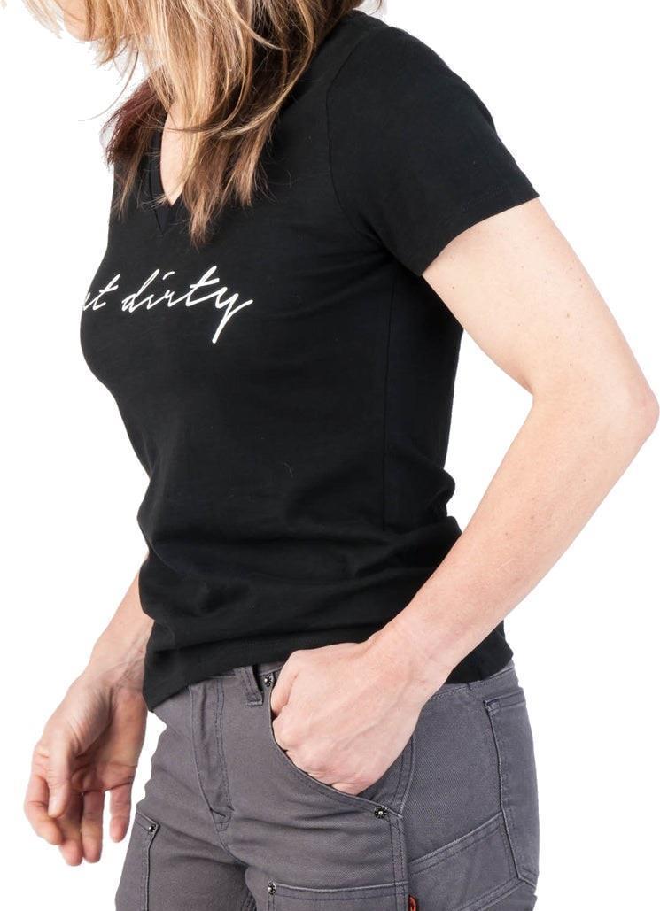 Get Dirty V-Neck Tee - Womens - Black 2