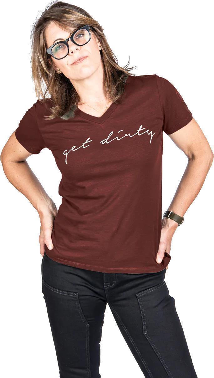 Get Dirty V-Neck Tee - Womens - Chicory Root 1