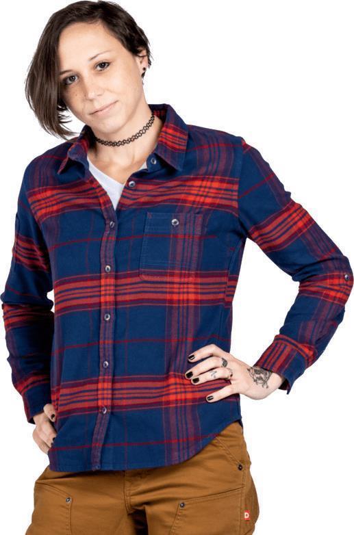 Givens Work Shirt - Womens - Navy / Torch Orange 1