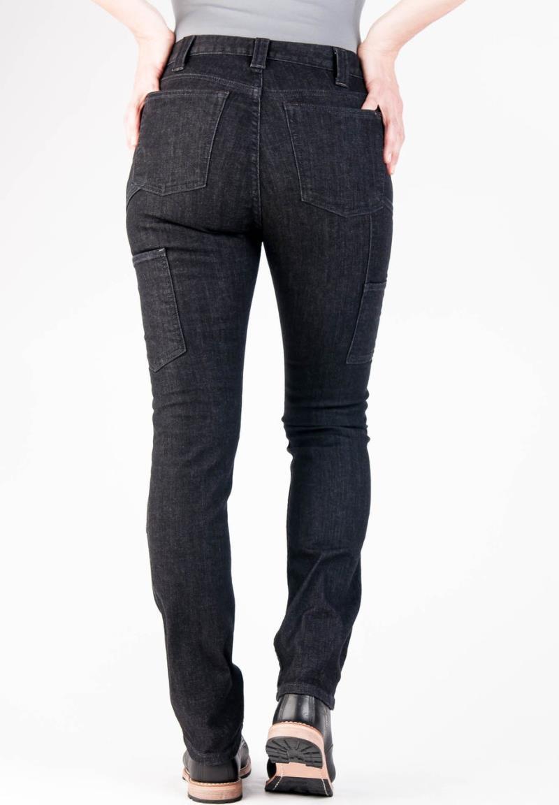 Maven Slim Pants, Denim, 28" Inseam - Womens - Heathered Black Denim 3