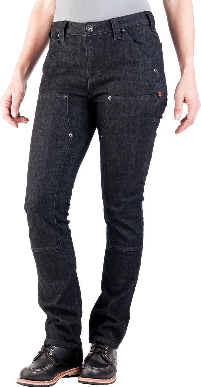 Maven Slim Pants, Denim, 30" Inseam - Womens - Heathered Black Denim 1