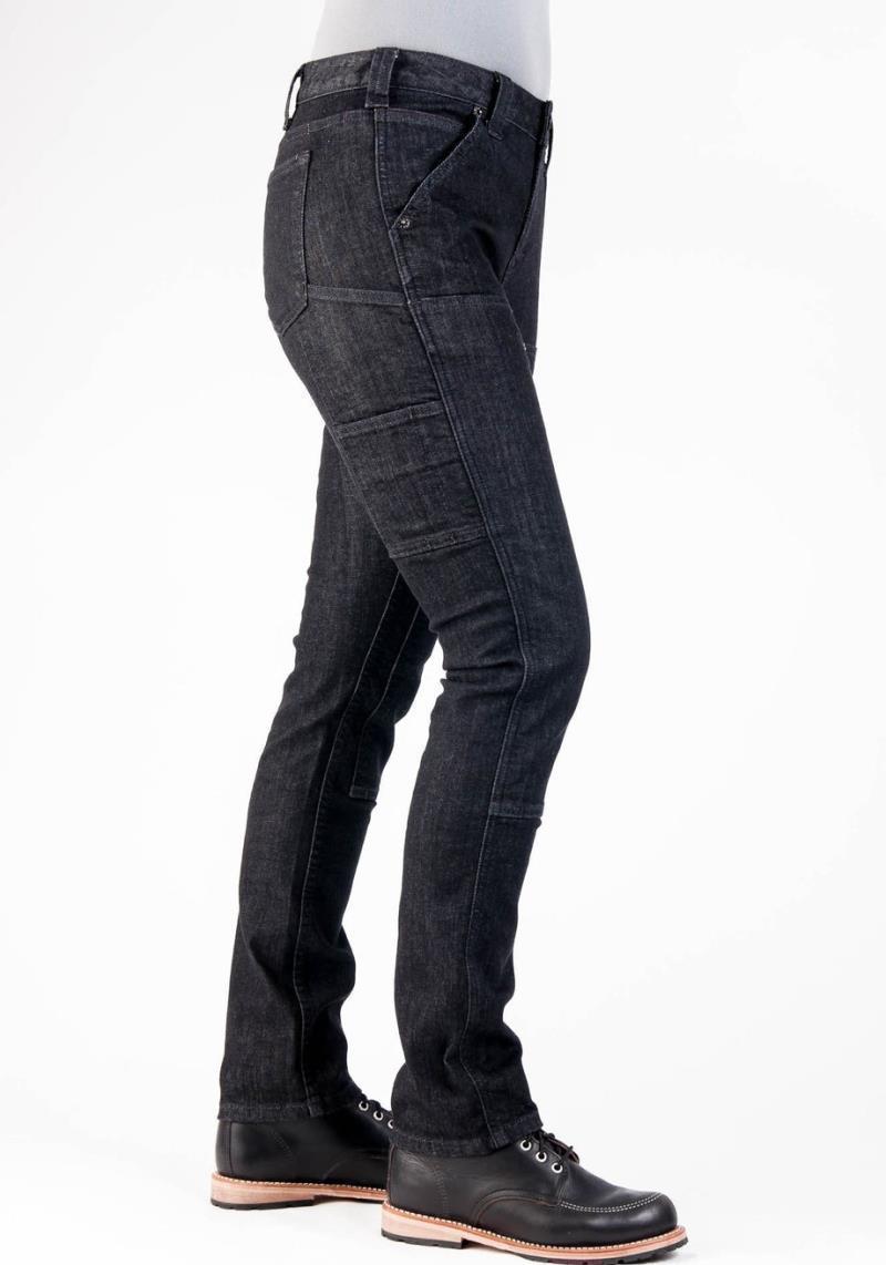 Maven Slim Pants, Denim, 32" Inseam - Womens - Heathered Black Denim 4
