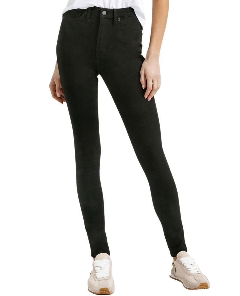 Four Way Flex Denim, High Rise Skinny, 28" Inseam - Womens - black 1