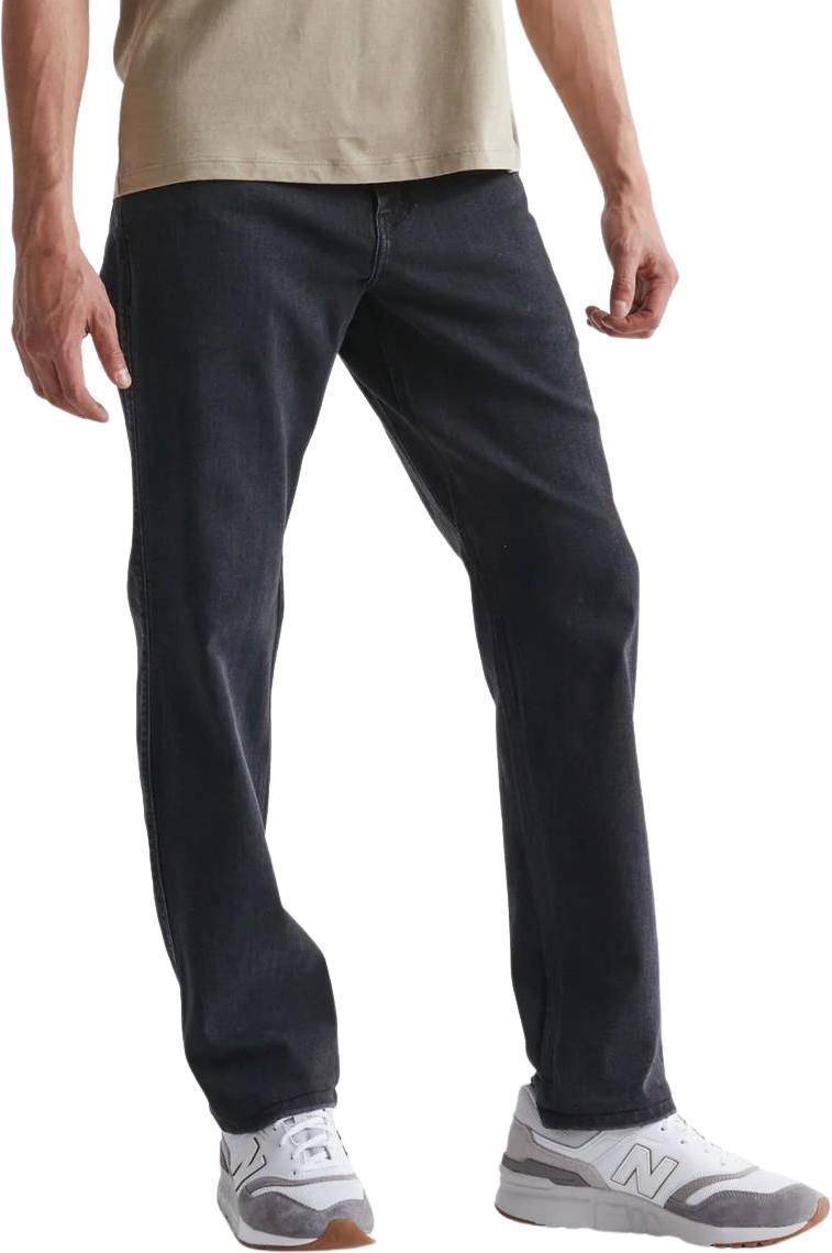 Performance Denim Athletic Straight Pants, 32" Inseam - Wash - Mens - Aged Black 1