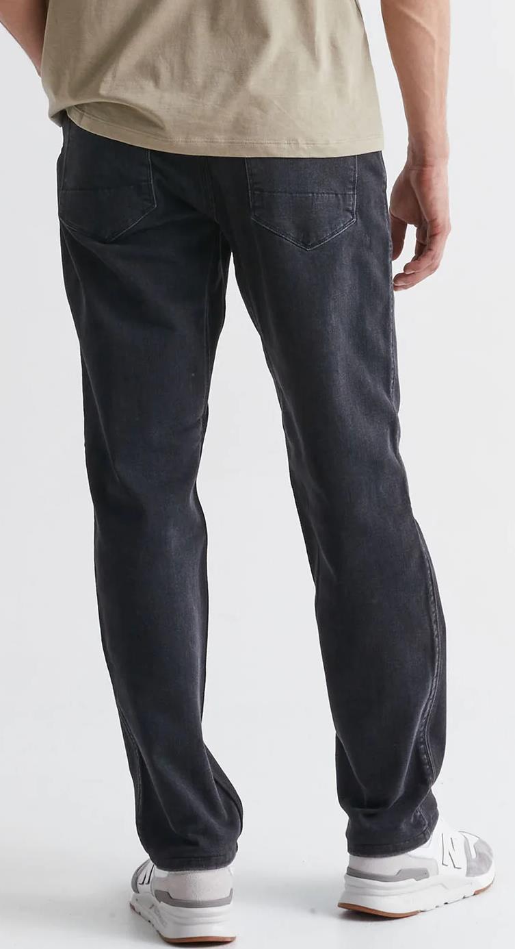 Performance Denim Athletic Straight Pants, 32" Inseam - Wash - Mens - Aged Black 2