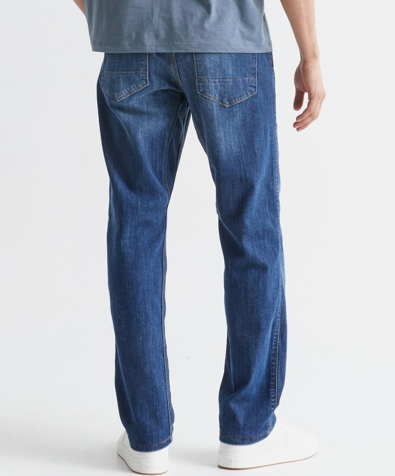 Performance Denim Athletic Straight Pants, 32" Inseam - Wash - Mens - Galactic 2