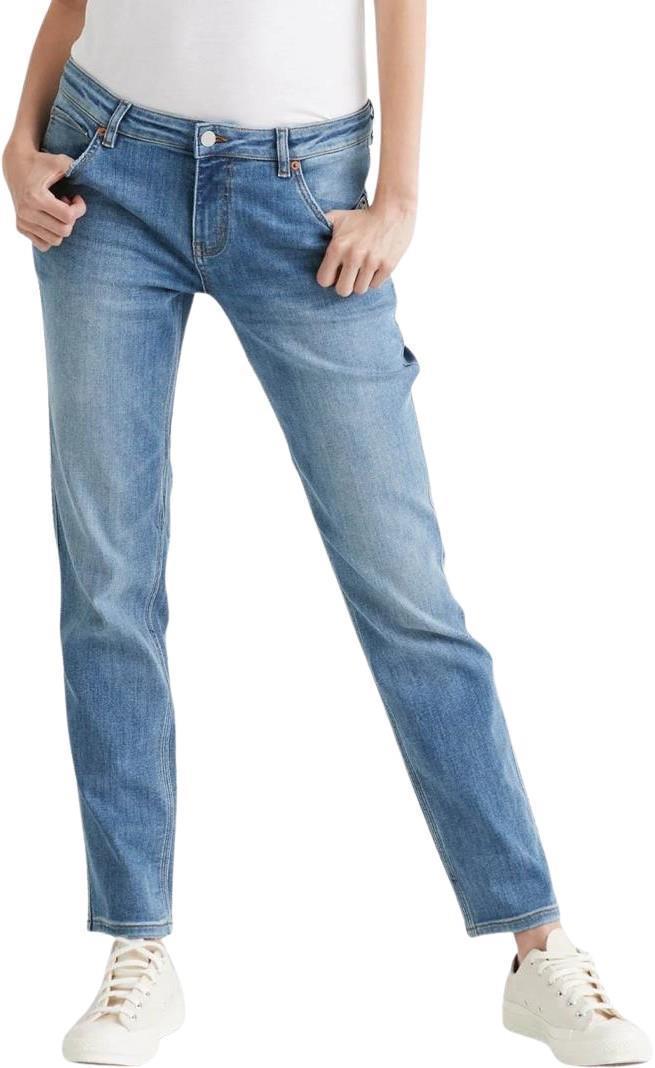 Performance Denim Girlfriend Jeans, 28" Inseam - Womens - Vintage Light Stone 1
