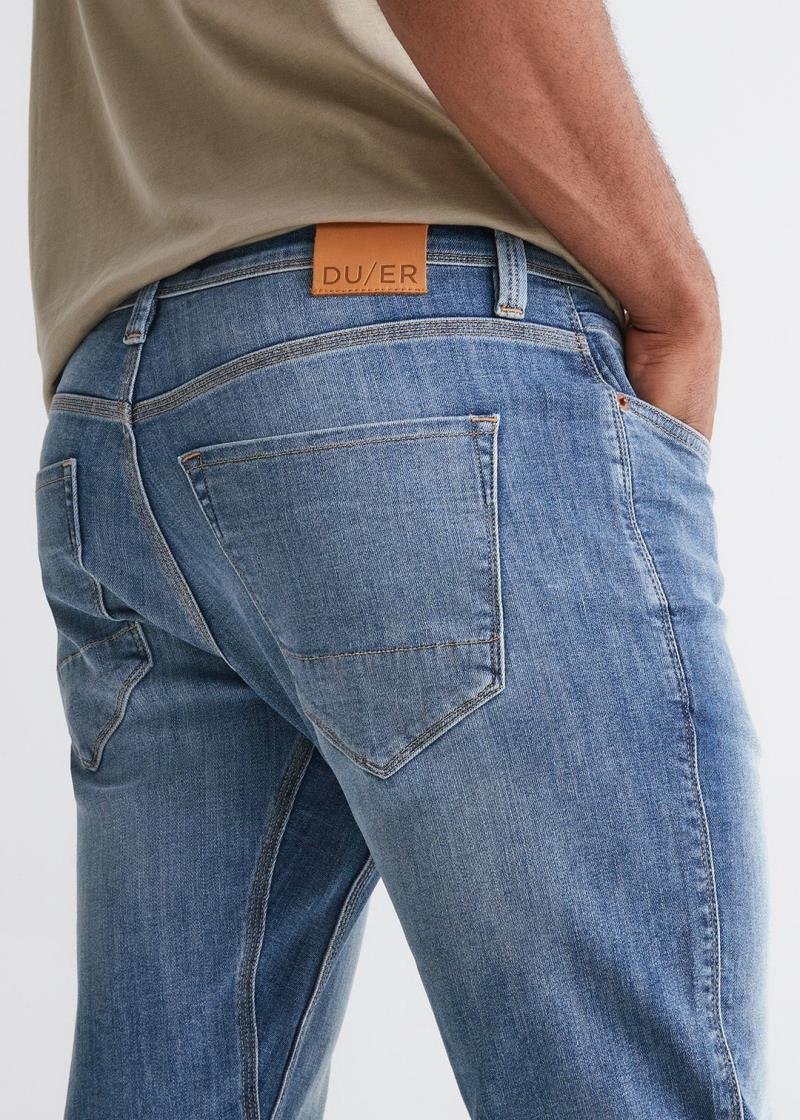 Performance Denim Relaxed Tapered Jeans, 32" Inseam - Wash - Mens - Tidal 5
