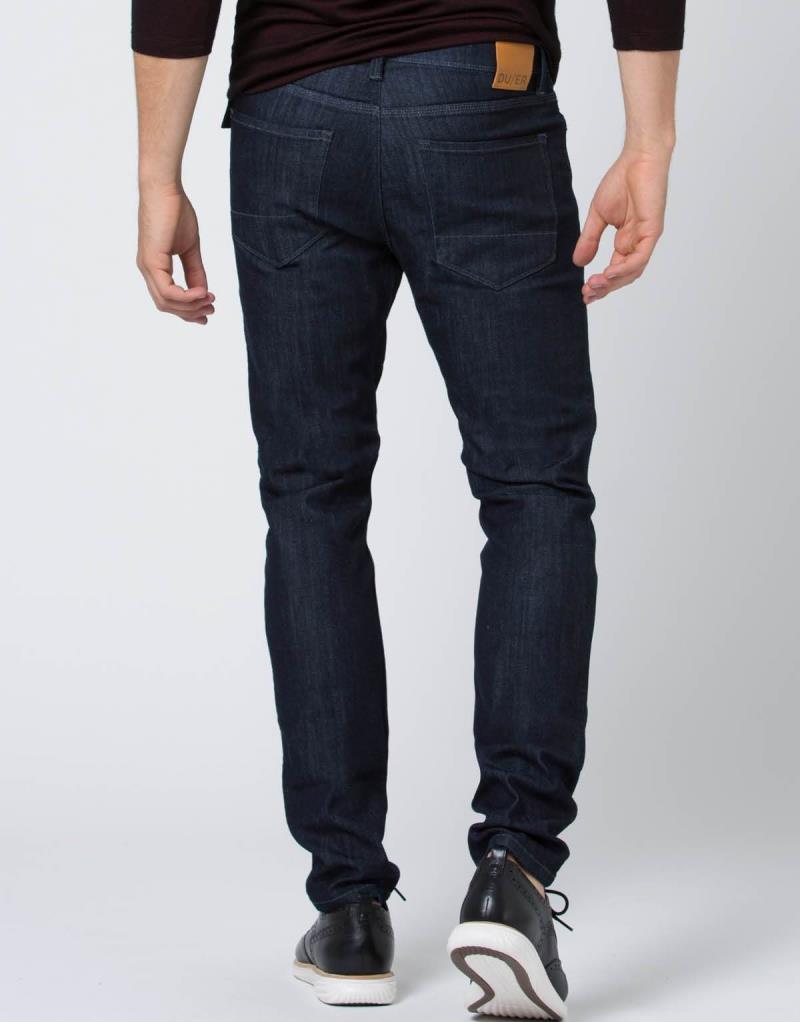 Performance Denim Slim Jeans, 32" Inseam - Rinse - Mens - Rinse 3