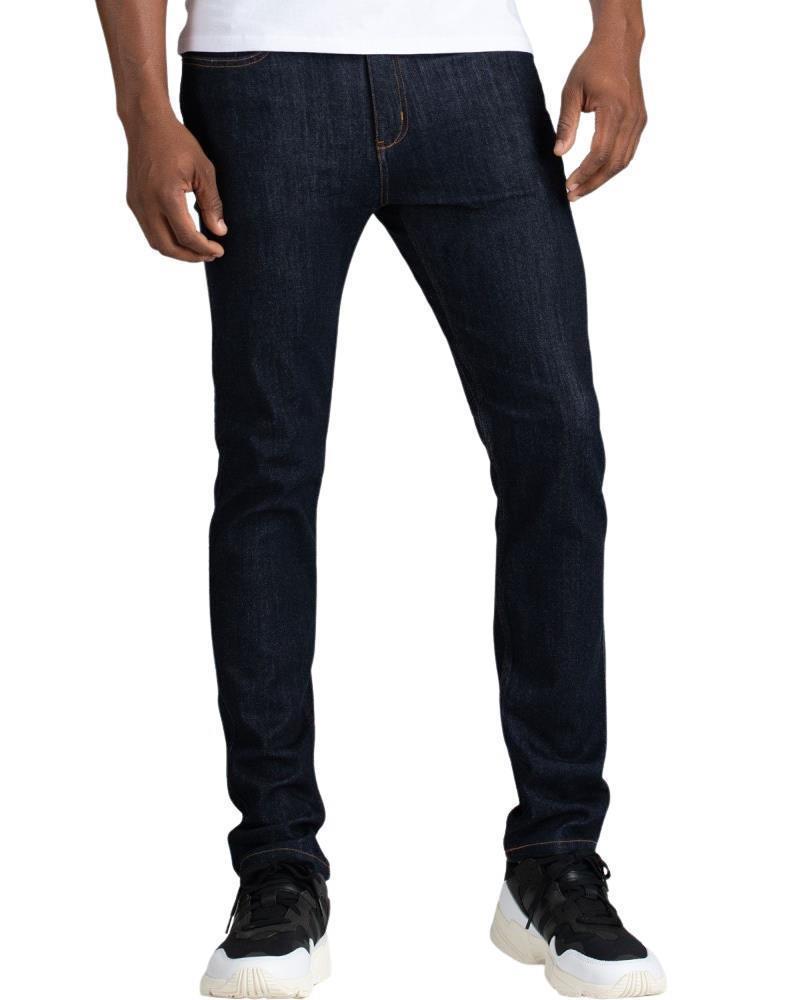 Performance Denim Slim Jeans, 34" Inseam - Rinse - Mens - Heritage Rinse 1