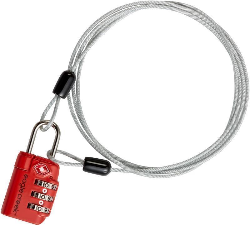 3-Dial TSA Lock & Cable - Flame Orange 1