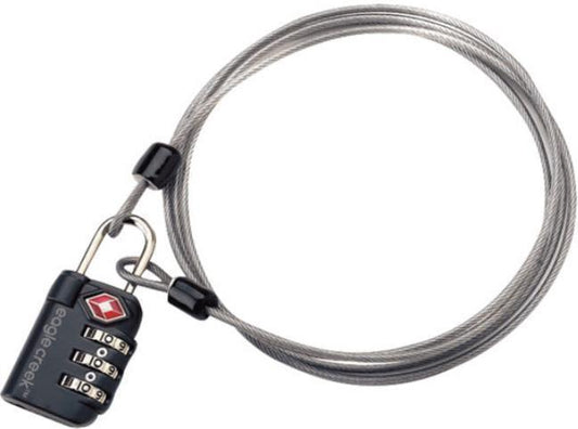 3-Dial TSA Lock & Cable - Graphite 1