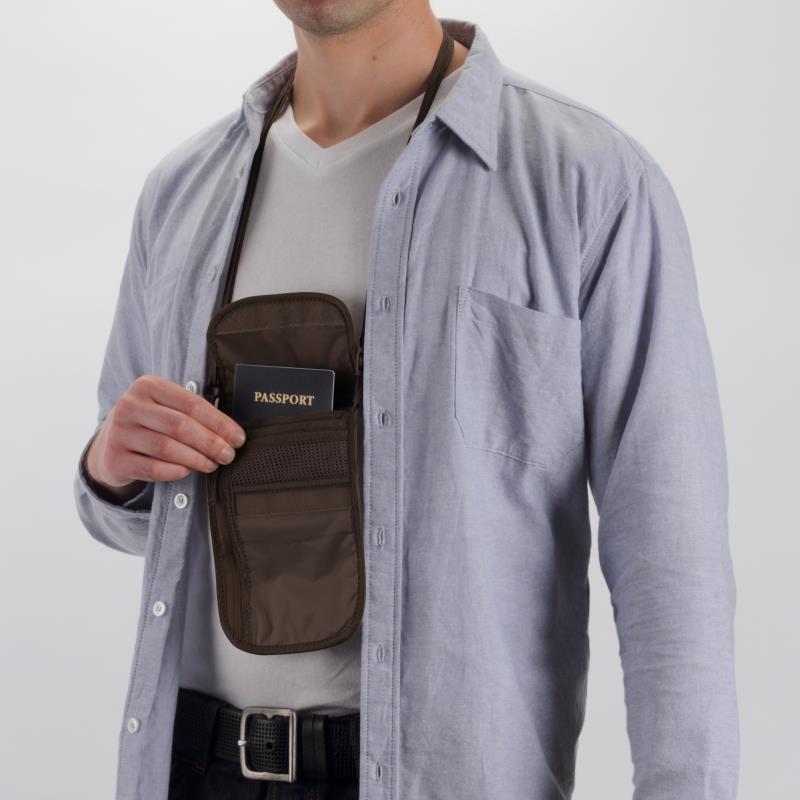 Undercover Neck Wallet Deluxe - Mocha 7