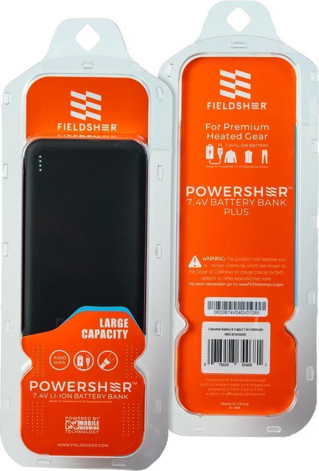 Clamshell Battery & Cable - 7.4V / 4000mAh  - Black 2