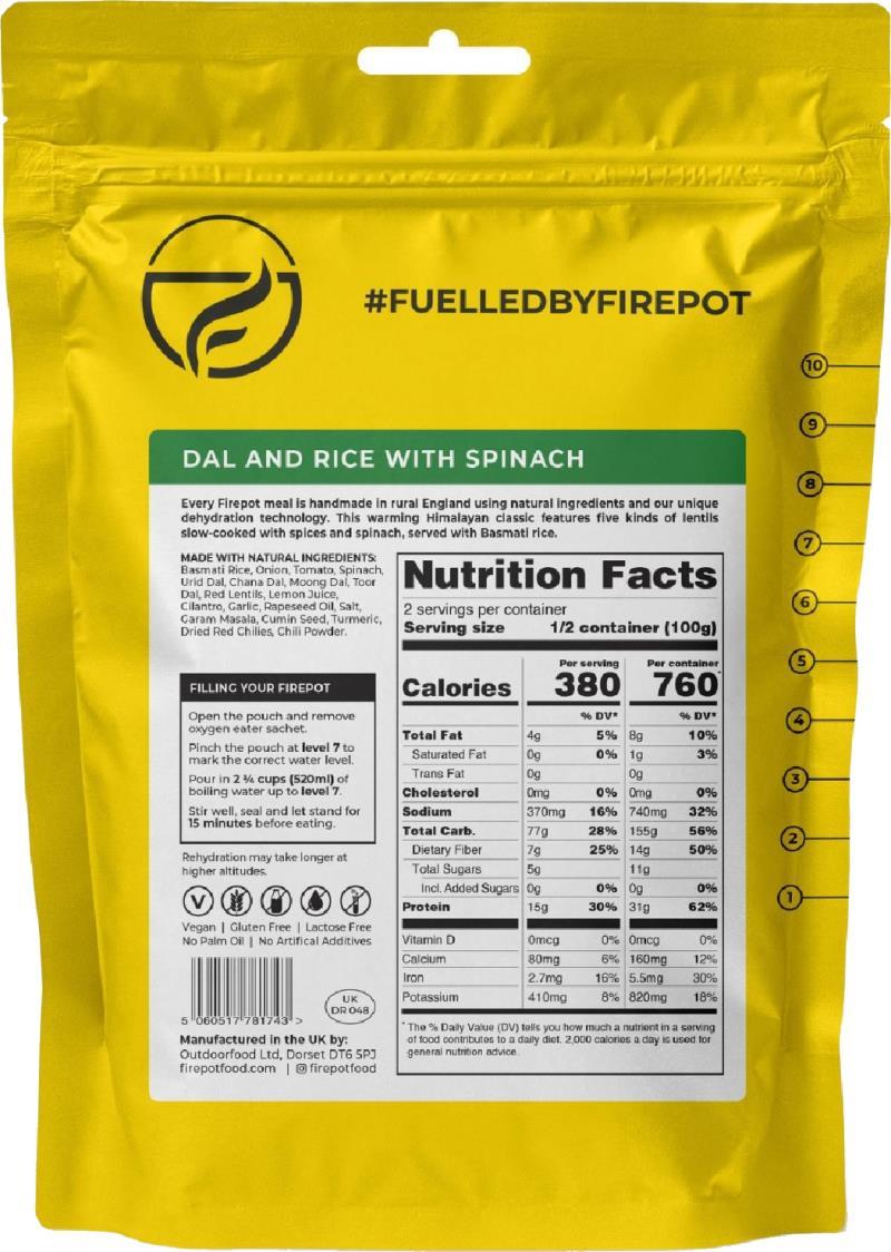 Dal and Rice with Spinach - 2 Servings - Not Applicable 2