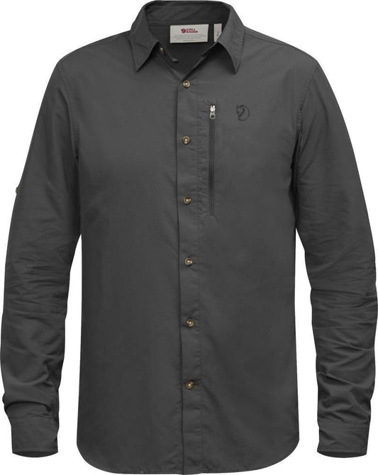 Abisko Hike LS Shirt - Solid - Mens - Dark Grey 1