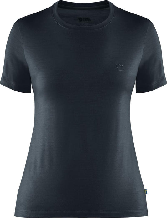 Abisko Wool SS T-Shirt - Womens - Dark Navy 1
